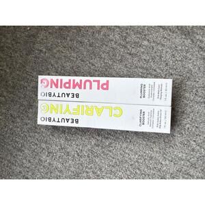 BeautyBio Clarifying & Plumping Booster Duo – New Sealed – 1 oz Each